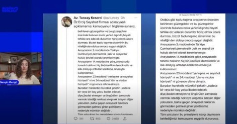 Nevşin Mengü Öz Erciş'in avukatlığına soyundu: Tuvalete gitmek ile namaz kılmak bir mi?